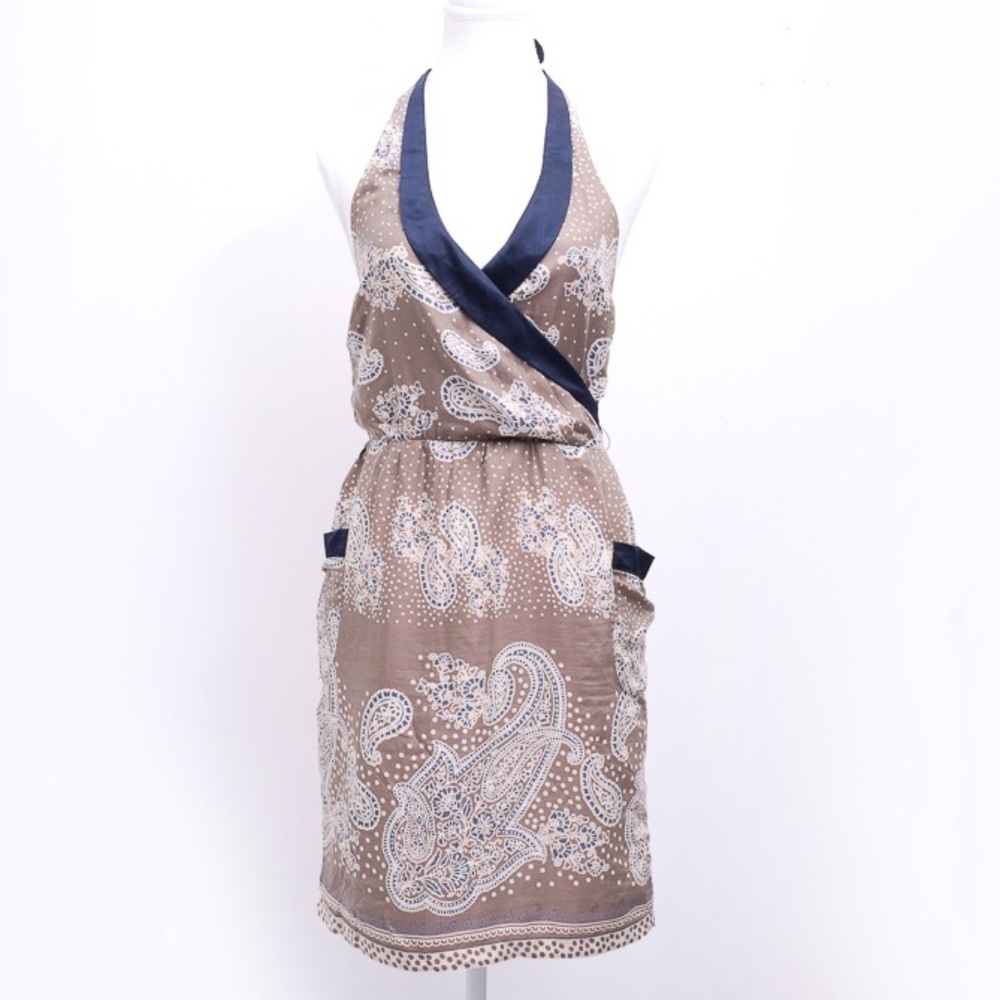 Silk Halter Top Tie Bandana Print Dress Cotton Silk Blend Paul & Joe Sister 8